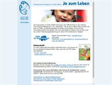 Tablet Screenshot of ja-zum-leben.ch
